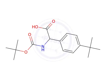 Chemical structure of 2-(Boc-amino)-2-(4-tert-butyl-phenyl)acetic acid