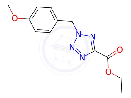 Chemical structure of ethyl 2-(4-methoxybenzyl)-2H-tetrazole-5-carboxylate