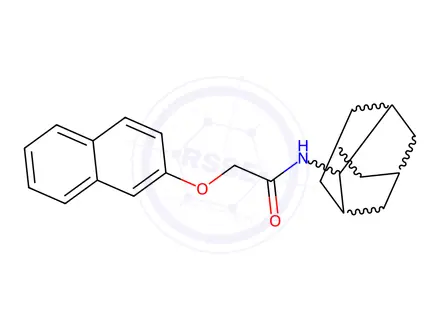 Chemical structure of N-(adamantan-2-yl)-2-(naphthalen-2-yloxy)acetamide