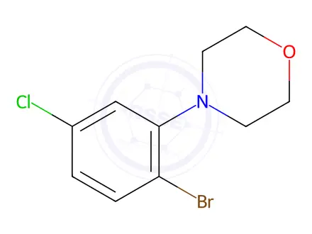 Chemical structure of 1-Bromo-4-chloro-2-morpholinobenzene