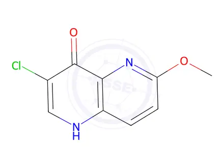 Chemical structure of 3-Chloro-6-methoxy-1H-[1,5]naphthyridin-4-one