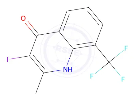 Chemical structure of 3-Iodo-2-methyl-8-(trifluoromethyl)quinolin-4(1H)-one