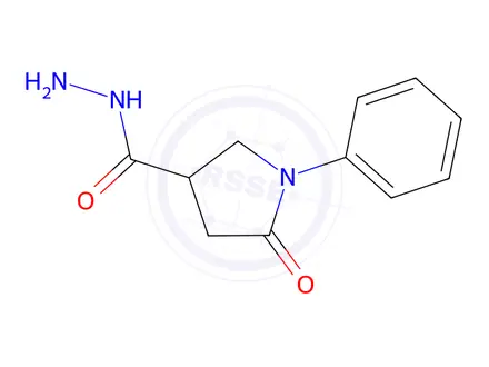Chemical structure of 5-oxo-1-phenylpyrrolidine-3-carbohydrazide