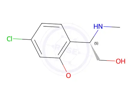 Chemical structure of (S)-2-(4-chloro-2-methoxyphenyl)-2-(methylamino)ethan-1-ol