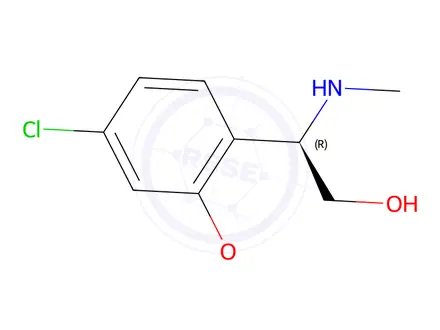 Chemical structure of (R)-2-(4-chloro-2-methoxyphenyl)-2-(methylamino)ethan-1-ol