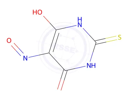 Chemical structure of 2-Thioxodihydropyrimidine-4,5,6(1H)-trione 5-oxime