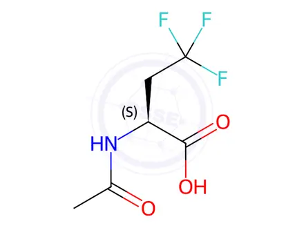 Chemical structure of (2S)-2-acetamido-4,4,4-trifluorobutanoic acid