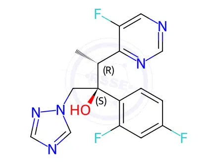 Chemical structure of Voriconazole EP Impurity D (Voriconazole USP Related Compound B, Voriconazole Enantiomer)
