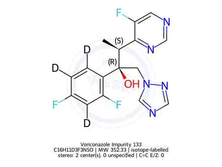 Chemical structure of Voriconazole Impurity 133