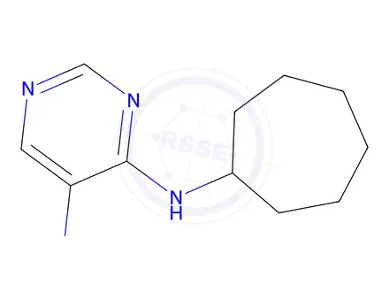 Chemical structure of N4-Cycloheptylpyrimidine-4,5-diamine