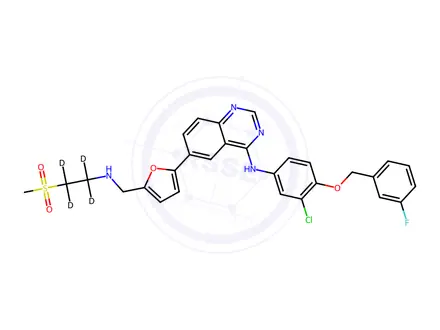 Chemical structure of Lapatinib D4