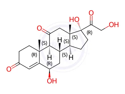 Chemical structure of Hydrocortisone Impurity 144 (6β-Hydroxycortisone)