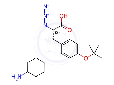 Chemical structure of (S)​-​2-​Azido-​3-​(4-​tert-​butoxyphenyl)​propionic Acid Cyclohexylammonium Salt