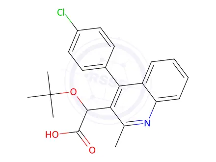 Chemical structure of 2-(tert-Butoxy)-2-(4-(4-chlorophenyl)-2-methylquinolin-3-yl)acetic acid