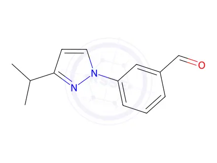 Chemical structure of 3-(3-Isopropyl-1h-pyrazol-1-yl)benzaldehyde