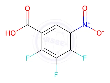 Chemical structure of 2,3,4-Trifluoro-5-nitrobenzoic Acid