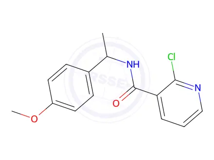 Chemical structure of 2-Chloro-N-[1-(4-methoxyphenyl)ethyl]nicotinamide