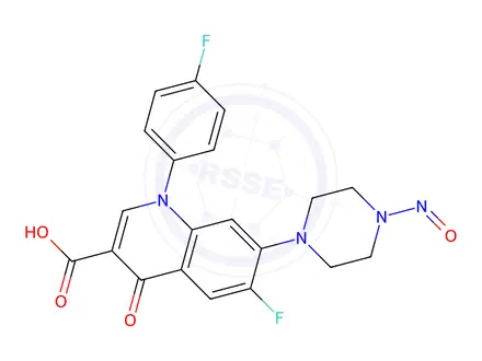 Chemical structure of Sarafloxacin impurity 1