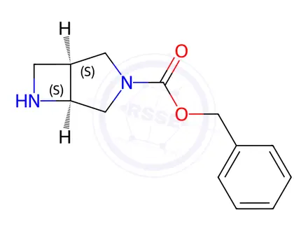 Chemical structure of Benzyl (1S,5S)-3,6-diazabicyclo[3.2.0]heptan-3-carboxylate
