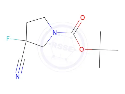 Chemical structure of 1-Boc-3-cyano-3-fluoropyrrolidine