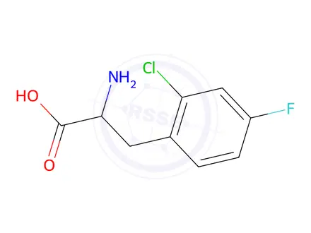 Chemical structure of 2-Amino-3-(2-chloro-4-fluorophenyl)propanoic acid