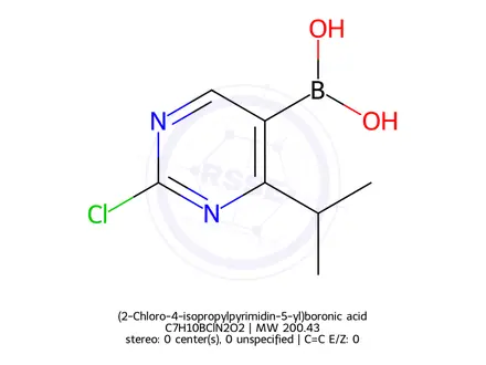 Chemical structure of (2-Chloro-4-isopropylpyrimidin-5-yl)boronic acid
