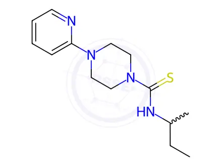 Chemical structure of N-(sec-butyl)-4-(pyridin-2-yl)piperazine-1-carbothioamide