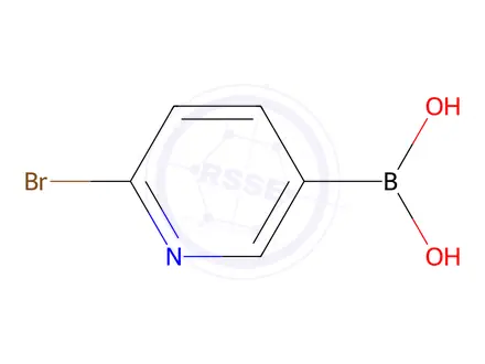 Chemical structure of 2-Bromopyridine-5-boronic acid 97%