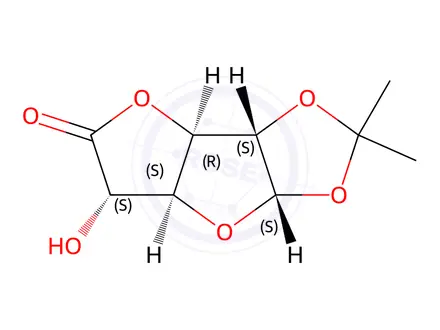 Chemical structure of 1,2-O-isopropylidene-betaD-idofuranurono-6,3-lactone
