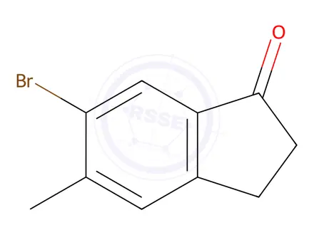 Chemical structure of 6-Bromo-5-methyl-indan-1-one