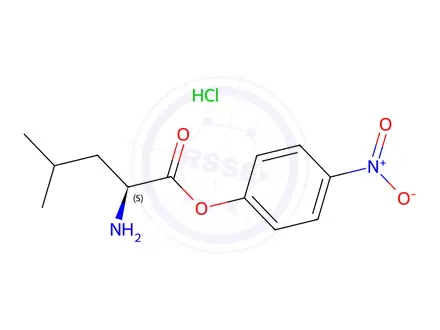 Chemical structure of L-Leucine 4-nitrophenyl ester hydrochloride