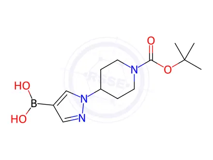 Chemical structure of 1-(Boc-piperidin-4-yl)-pyrazole-4-boronate