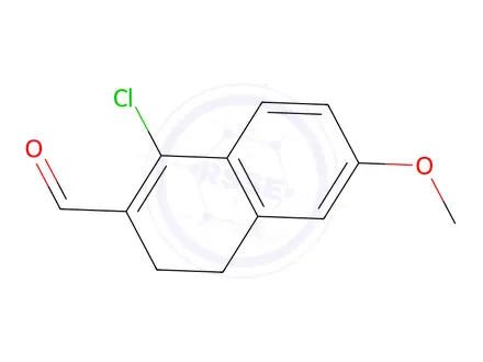 Chemical structure of 1-Chloro-6-methoxy-3,4-dihydronaphthalene-2-carbaldehyde
