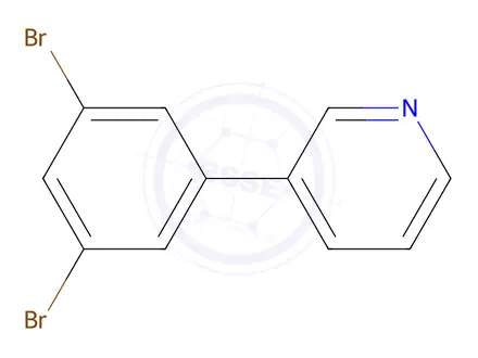 Chemical structure of 3-(3,5-Dibromo-phenyl)-pyridine