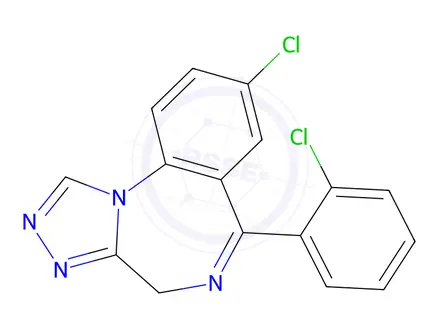 Chemical structure of Triazolam Impurity 4