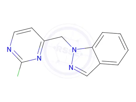 Chemical structure of 1-[(2-chloropyrimidin-4-yl)methyl]-1H-indazole