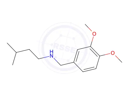 Chemical structure of N-(3,4-dimethoxybenzyl)-3-methylbutan-1-amine