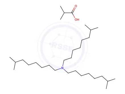 Chemical structure of isobutyric acid, compound with triisononylamine (1:1)