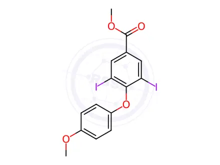 Chemical structure of Methyl 3,5-diiodo-4-(4-methoxyphenoxy)benzoate