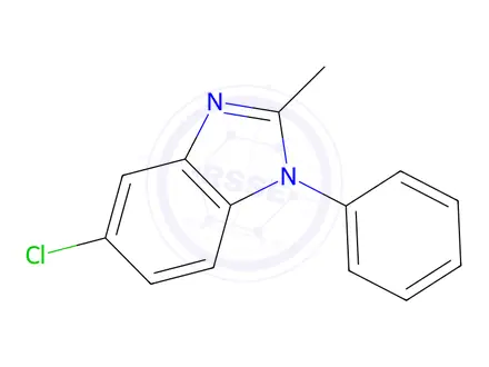 Chemical structure of 5-Chloro-2-methyl-1-phenylbenzimidazole