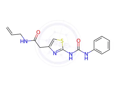 Chemical structure of N-Allyl-2-(2-(3-phenylureido)thiazol-4-yl)acetamide