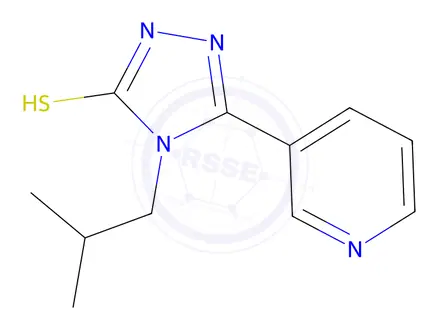 Chemical structure of 4-Isobutyl-5-pyridin-3-yl-4H-[1,2,4]triazole-3-thiol