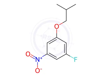 Chemical structure of Benzene, 1-fluoro-3-(2-methylpropoxy)-5-nitro-