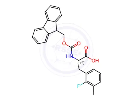 Chemical structure of N-Fmoc-2-fluoro-3-methyl-L-phenylalanine