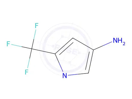 Chemical structure of 1-methyl-5-(trifluoromethyl)-1H-pyrrol-3-amine