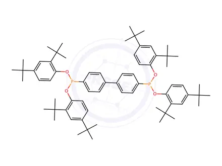 Chemical structure of tetrakis-(2,4-di-tert-Butylphenyl)-4,4'-biphenylenediphosphonite