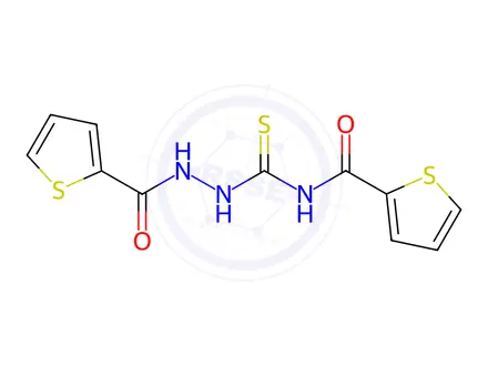 Chemical structure of N-(2-(thiophene-2-carbonyl)hydrazine-1-carbonothioyl)thiophene-2-carboxamide