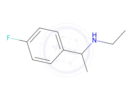 Chemical structure of N-ethyl-1-(4-fluorophenyl)ethan-1-amine