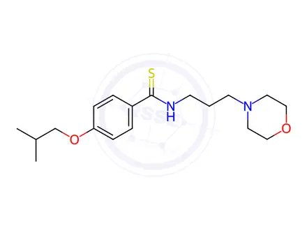 Chemical structure of p-Isobutoxy-N-(3-morpholinopropyl)thiobenzamide