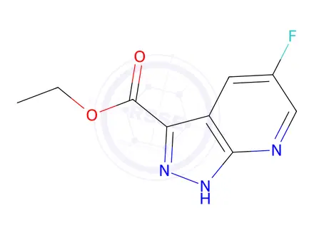 Chemical structure of Ethyl 5-fluoro-1H-pyrazolo[3,4-b]pyridine-3-carboxylate
